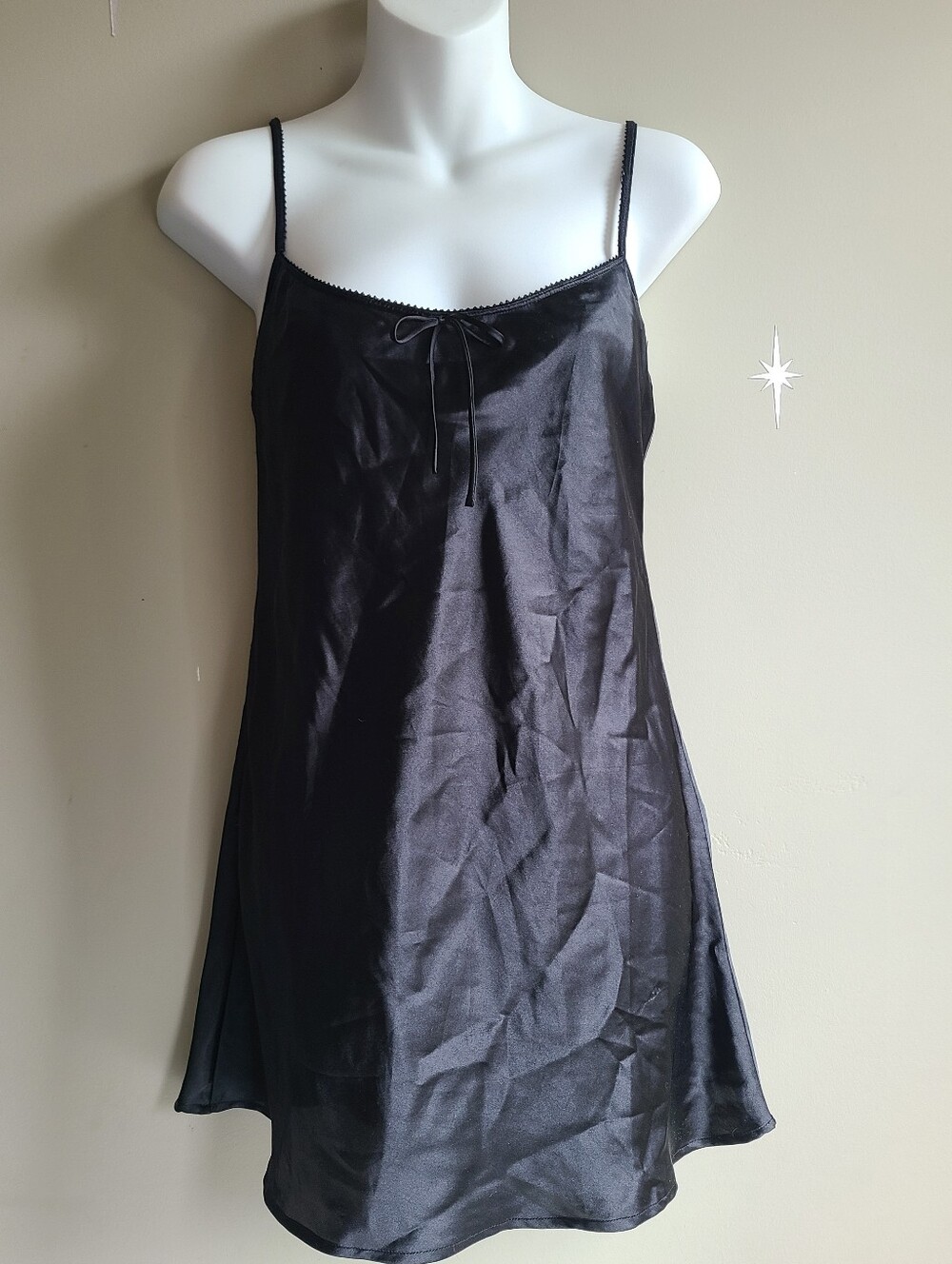 La Senza Vintage Black Satin Mini